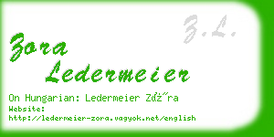zora ledermeier business card